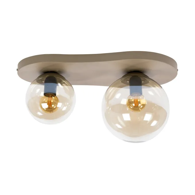 WoonStijl Plafondlamp Bubble 2-lichts Beige