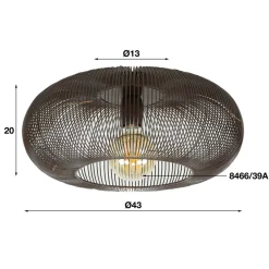 WoonStijl Plafondlamp Ø43 copper twist