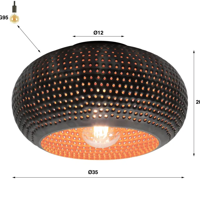 WoonStijl Plafondlamp Ø35 disk punch