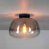 WoonStijl Plafondlamp Pulse Shaded Smoke grey glas
