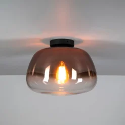 WoonStijl Plafondlamp Pulse Shaded Koper glas