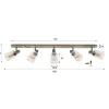 WoonStijl Plafondlamp Sepiora 5-lichts Beige