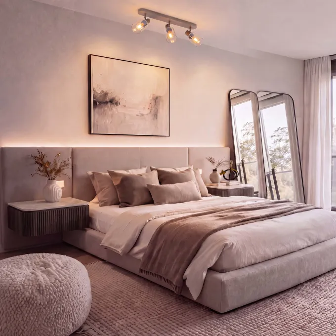 WoonStijl Plafondlamp Sepiora 3-lichts Beige