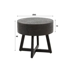 WoonStijl Salontafel Ø50 bulky ferro