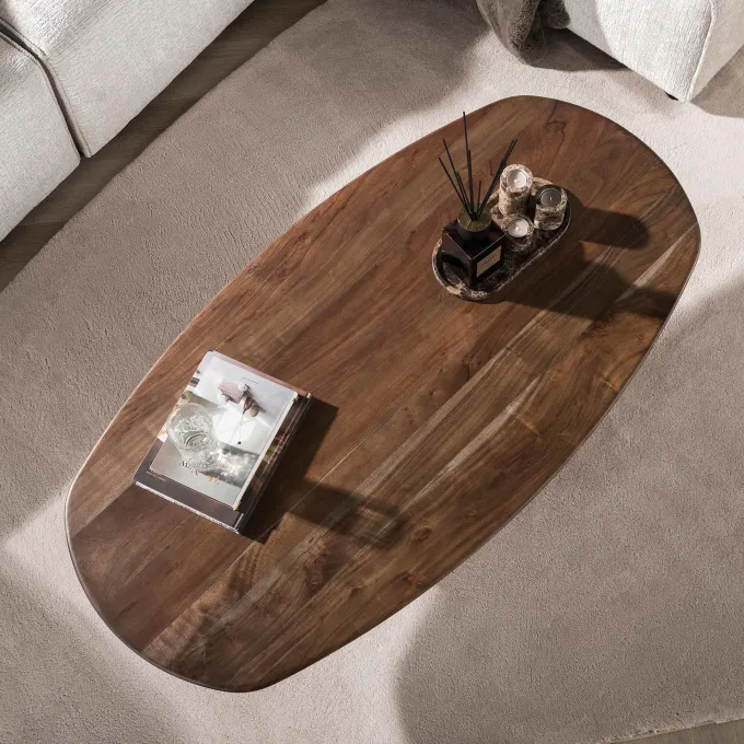 WoonStijl Salontafel Central 135 cm Acacia Bruin