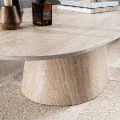 WoonStijl Salontafel Centro 135cm 3D keramiek travertin