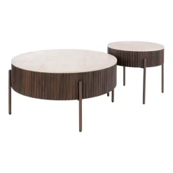 WoonStijl Salontafel Ceramo rond set van 2 Taj Mahal