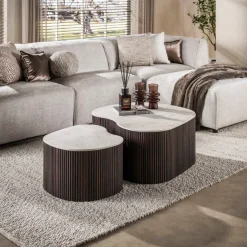 WoonStijl Salontafel Ceramo medio set van 2 keramiek Taj Mahal