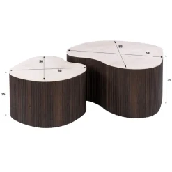 WoonStijl Salontafel Ceramo medio set van 2 keramiek Taj Mahal