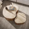 WoonStijl Salontafel Ceramo medio set van 2 keramiek travertin