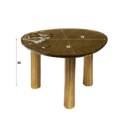 WoonStijl Salontafel L Eclipse koper antiek finish