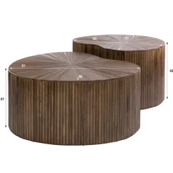 WoonStijl Salontafel Maya Teak niervormig set van 2 teak