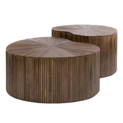 WoonStijl Salontafel Maya Teak niervormig set van 2 teak