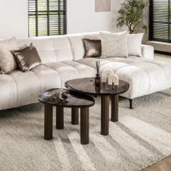 WoonStijl Salontafel M Eclipse koper antiek finish