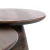 WoonStijl Salontafel Mova rond set van 2 Massief acacia bruin