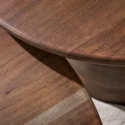 WoonStijl Salontafel Mova rond set van 2 Massief acacia bruin