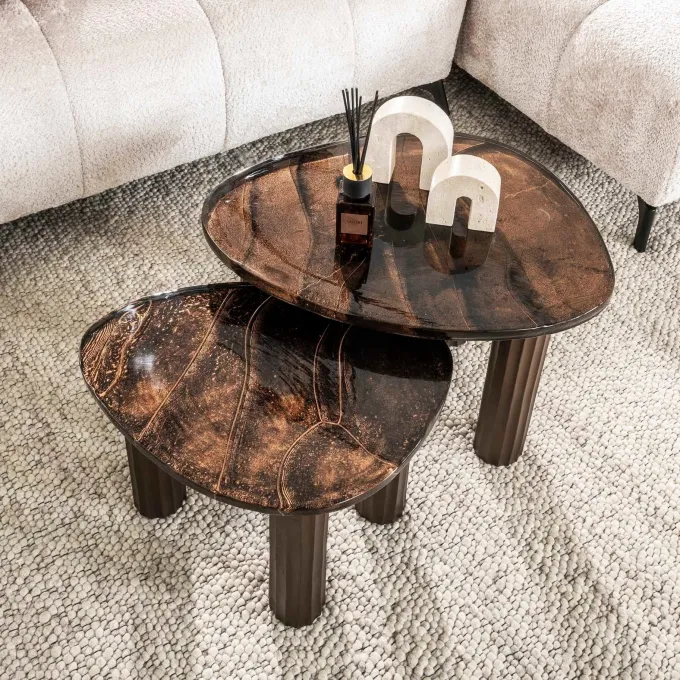 WoonStijl Salontafel S Eclipse koper antiek finish