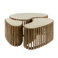 WoonStijl Salontafel set van 3 niervorm Nuovo travertin