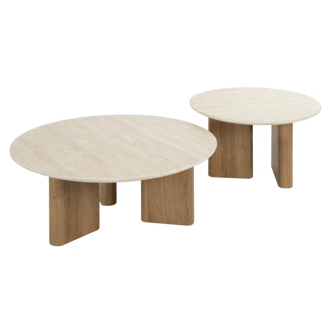 WoonStijl Salontafel set van 2 Romano rechthoekige poot