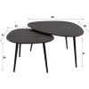 WoonStijl Salontafel set van 2 driehoekig metallic zwart