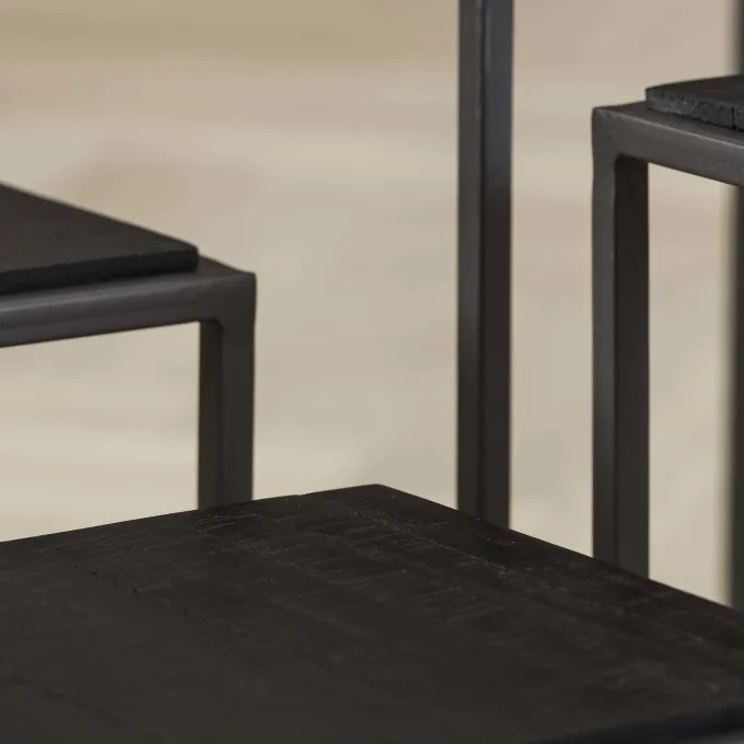 WoonStijl Salontafel set van 4 Teca black