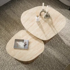 WoonStijl Salontafel set van 2 Romano kiezel