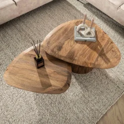 WoonStijl Salontafel set van 2 wave driehoekig blad