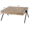 WoonStijl Salontafel Teca balance 70x70 / Teakhout verweerd