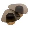 WoonStijl Salontafel Tinto driehoekig set set van 2 salontafels met brons glas