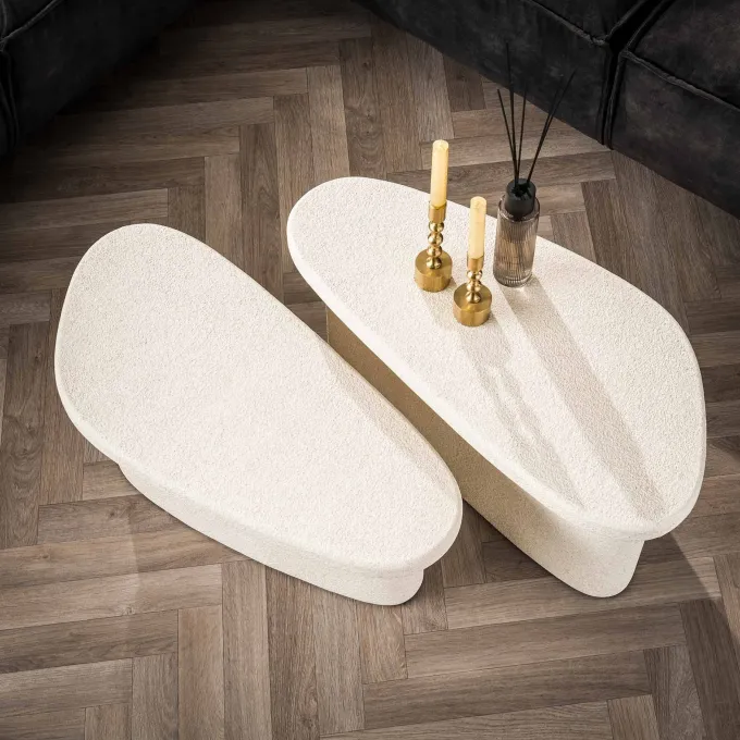WoonStijl Salontafel XL stone organisch set van 2