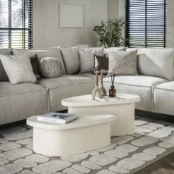 WoonStijl Salontafel XL stone organisch set van 2