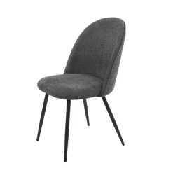 WoonStijl Stoel Boog boucle ronde rug grijs