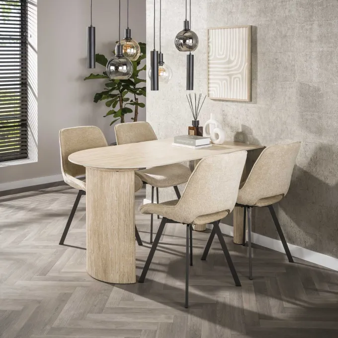 WoonStijl Stoel Swivel draaibaar - Jaroq zand
