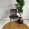 WoonStijl Stoel velvet ronde buis Antraciet velvet