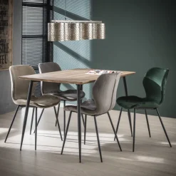 WoonStijl Stoel velvet ronde buis Antraciet velvet