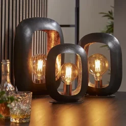 WoonStijl Tafellamp Arch XL Zwart nikkel