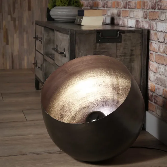 WoonStijl Tafellamp Ø50 basket XL Zwart nikkel