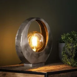 WoonStijl Tafellamp full moon / oud zilver