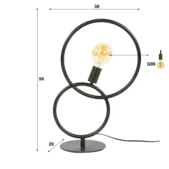 WoonStijl Tafellamp 1L Loop