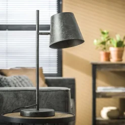 WoonStijl Tafellamp 1L verstelbare metalen kap / Charcoal
