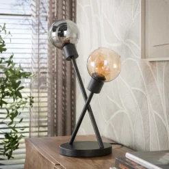 WoonStijl Tafellamp Sfera Tricolore 2-lichts Artic zwart