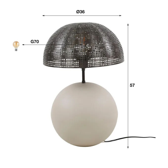 WoonStijl Tafellamp Sphere natural L