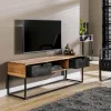 WoonStijl TV-meubel Metal Catch 2L - Industrieel Acaciahout