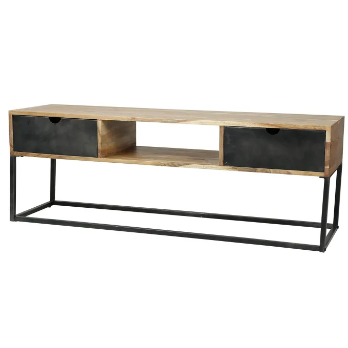 WoonStijl TV-meubel Metal Catch 2L - Industrieel Acaciahout