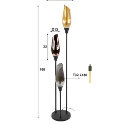 WoonStijl Vloerlamp cocoon mix glass