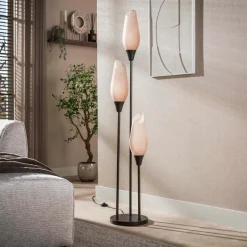 WoonStijl Vloerlamp cocoon Sienna bruin-frosted