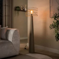 WoonStijl Vloerlamp Curl 1-lichts Urban beige