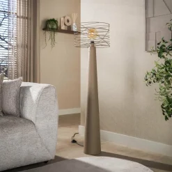 WoonStijl Vloerlamp Curl 1-lichts Urban beige