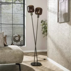 WoonStijl Vloerlamp 2L Bronza