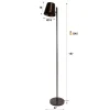 WoonStijl Vloerlamp 1L Flex verstelbare metalen kap Urban bruin